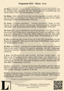 Programmkarte 2022 | März – Juni