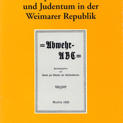 Kurt Nowak: Kulturprotestantismus und Judentum in der Weimarer Republik
