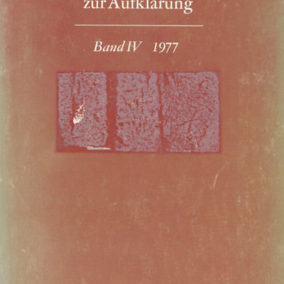 Wolfenbütteler Studien zur Aufklärung, Band 4